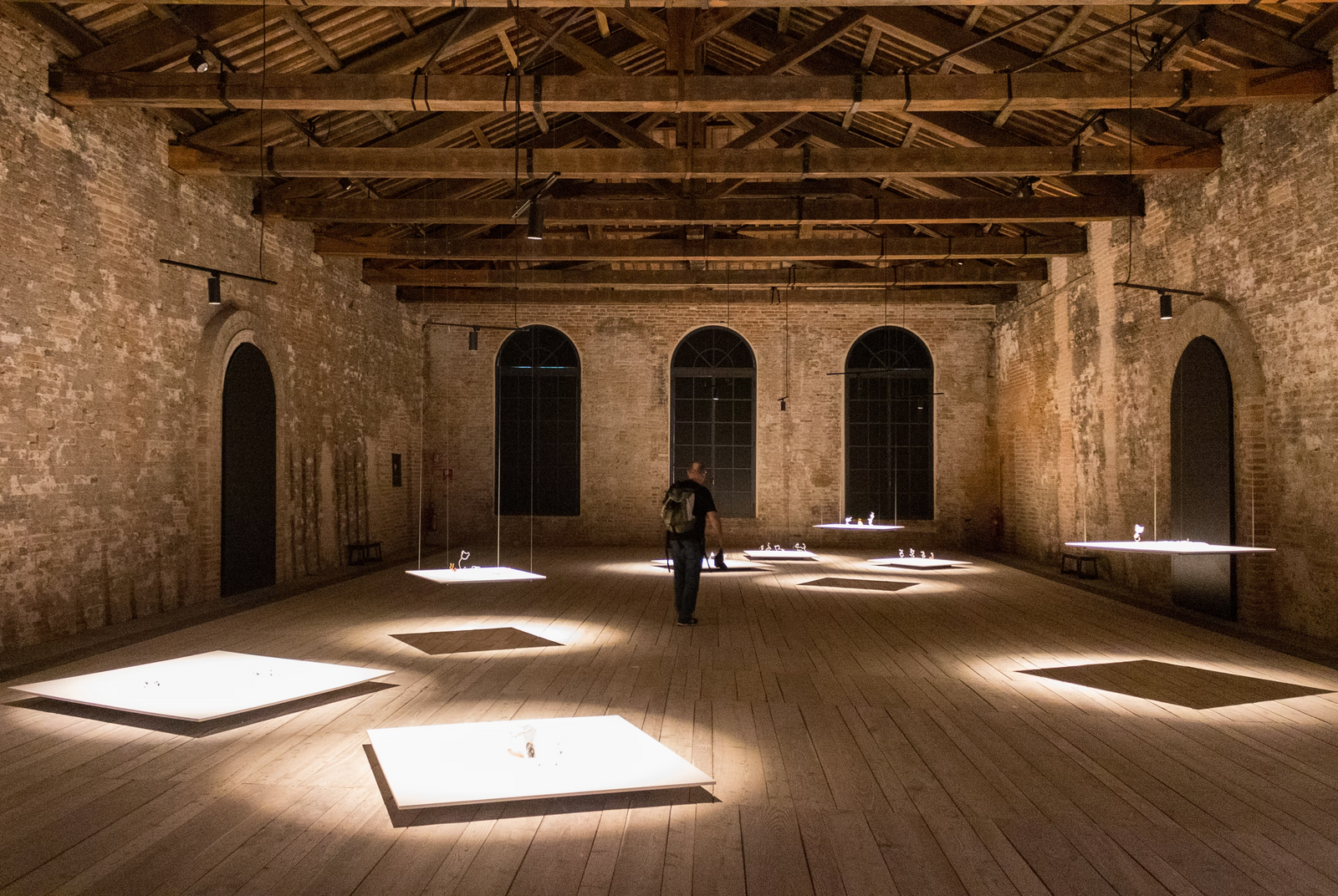 Room with art on display at the Venice biennale